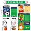 36 Sets Valentines Day Sports Gift Card for Kids with Stress Balls Mini Squeeze Foam Soccer Basketball Baseball Football Stress Relief Balls Toys Bulk for Classroom Exchange, Valentine Party Favors view 3