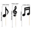 Gyufise 24Pcs Music Notes Cupcake Toppers Black Glitter Musical Symbol Cupcake Picks for Rock Music Concert Theme Baby Shower Wedding Birthday Party Cake Decorations Supplies view 2