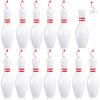 Funtery 12 Set Bowling Lovers Gifts for Men Women 25 oz Reusable Bowling Pin Plastic Water Bottles with Straws and Lids Sports Fans view 1