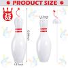 Funtery 12 Set Bowling Lovers Gifts for Men Women 25 oz Reusable Bowling Pin Plastic Water Bottles with Straws and Lids Sports Fans view 2