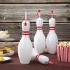 Funtery 12 Set Bowling Lovers Gifts for Men Women 25 oz Reusable Bowling Pin Plastic Water Bottles with Straws and Lids Sports Fans view 4