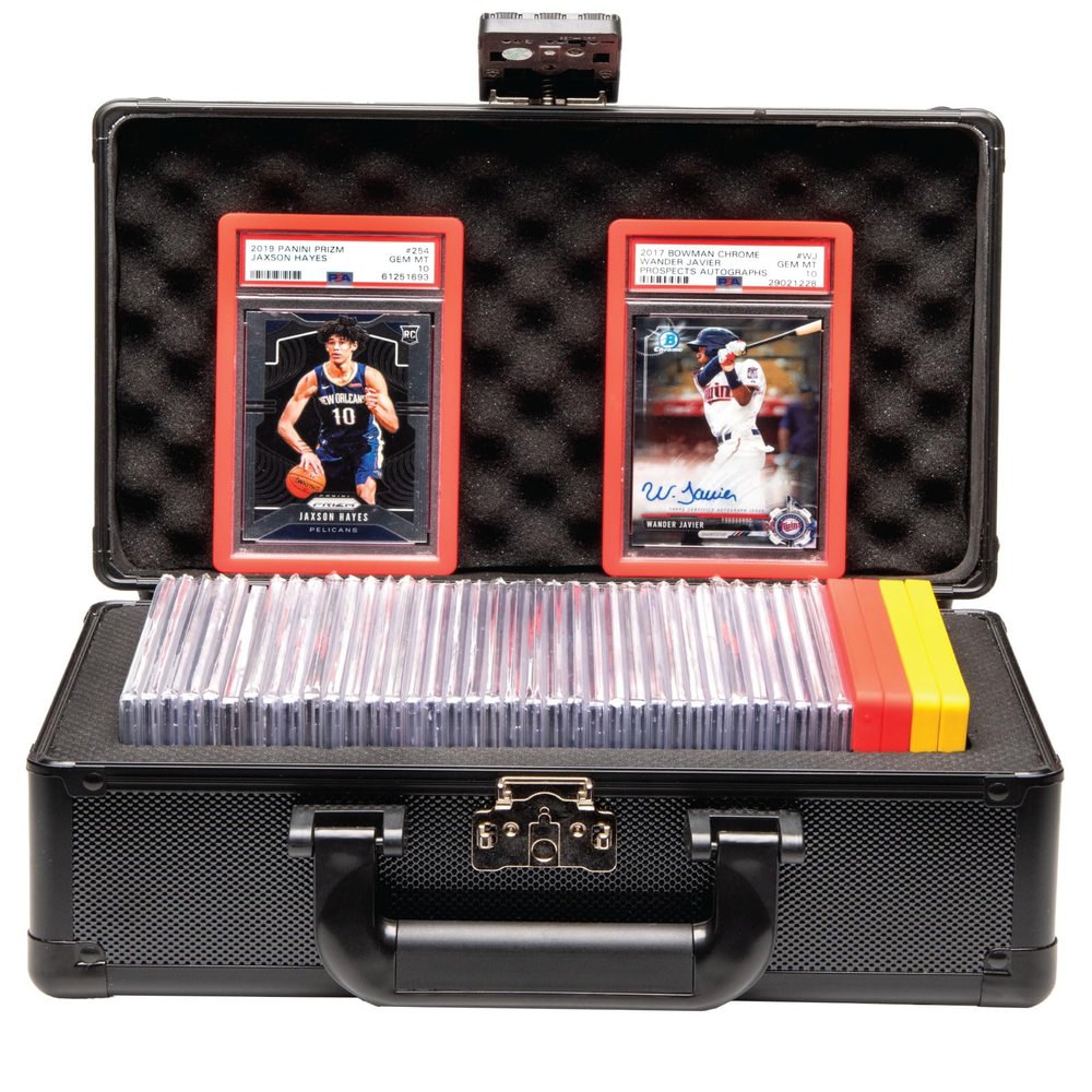 SLAB ARMOR 1 Row Graded Card Storage Box PSA Card Slab Case For Graded cards Holds 40+ Slabs 1 Row Graded Card Case for PSA Slab Box Graded 1 Row Card Storage Box Sports Baseball Card Collector Gifts