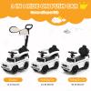 Costzon Push Car for Toddlers, 3 in 1 Mercedes Benz Stroller Sliding Walking Car w/Canopy, Handle, Armrest Guardrail, Underneath Storage, Horn Sound, Foot-to-Floor Ride On Toy for Boys Girls (White) view 2