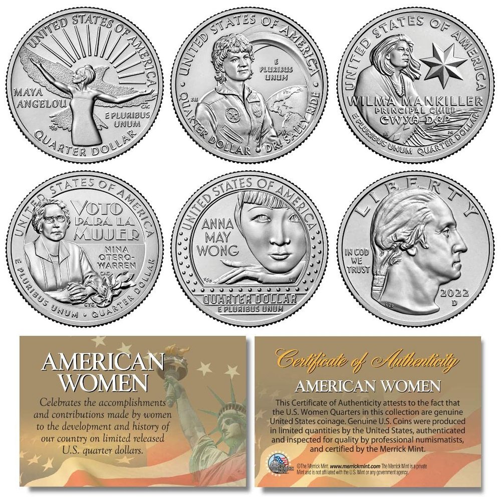 2022 American Women Quarters US Mint 5-Coin Complete Set in Capsules (D-Mint)
