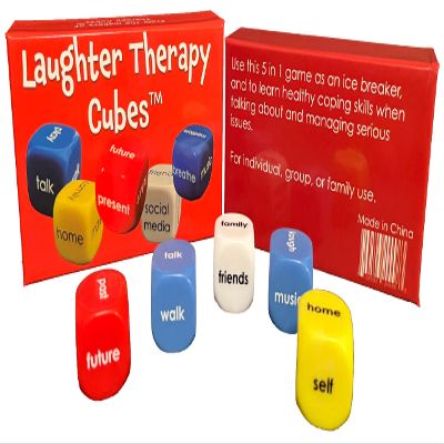 Tomorrow River Games Laughter Therapy Cubes is an Icebreaker and Therapy Game for Kids, Teens and Adults. Laugh Together and Talk About Serious Life Issues.