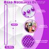 YAXINRUI 12 PCS Purple Bead Necklaces, Purple Mardi Gras Beads, Halloween Beads Necklaces, 33 Inch Beaded Necklaces Costume Necklace for Mardi Gras Christmas Halloween Party Favors view 2
