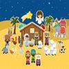 Story Time Felts Nativity Felt Board Figures Set Birth of Baby Jesus Christ Flannel Board 29 Pieces Bible (Figures & Background) view 1