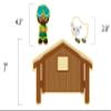 Story Time Felts Nativity Felt Board Figures Set Birth of Baby Jesus Christ Flannel Board 29 Pieces Bible (Figures & Background) view 3