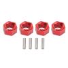Alomejor RC Wheel Adapter, Lightweight Aluminum Alloy 7mm Adapter for 1/24 Scale RC Cars Aluminum RC Hub for Racing Off-Road Enthusiasts Racers and Hobbyists view 1
