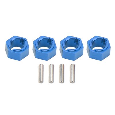 Alomejor RC Hex Hub, 7mm Hex Wheel Hubs Replacement Aluminum Alloy RC Wheel Hex Drive Adapter for FMS FCX24 1/24 RC Car (Blue)