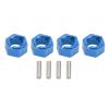 Alomejor RC Hex Hub, 7mm Hex Wheel Hubs Replacement Aluminum Alloy RC Wheel Hex Drive Adapter for FMS FCX24 1/24 RC Car (Blue) view 1