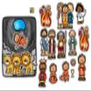 Daniel & Lions Den Felt Figures for Bible Flannel Board Stories Fiery Furnace Young Daniel view 1