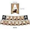 Horse Birthday Party Supplies Set with Horse Theme Happy Birthday Banner Balloon Cake Topper Cupcake Topper Background for Horse Party Decoration view 3