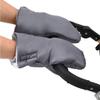 1 Pair Stroller Hand Muffs Thick Waterproof Warm Gloves Carts Compatible Hand Muffs Pram Stroller Accessory Hand Warmers Gray view 1