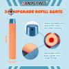 AMOSTING 100PCS Refill Bullets Ammo Pack Compatible with Nerf Guns for Nerf N-Strike Elite 2.0 Series - Compatible with All Elite Blasters Toy Guns (Blue & Orange)-with Storage Bag view 2