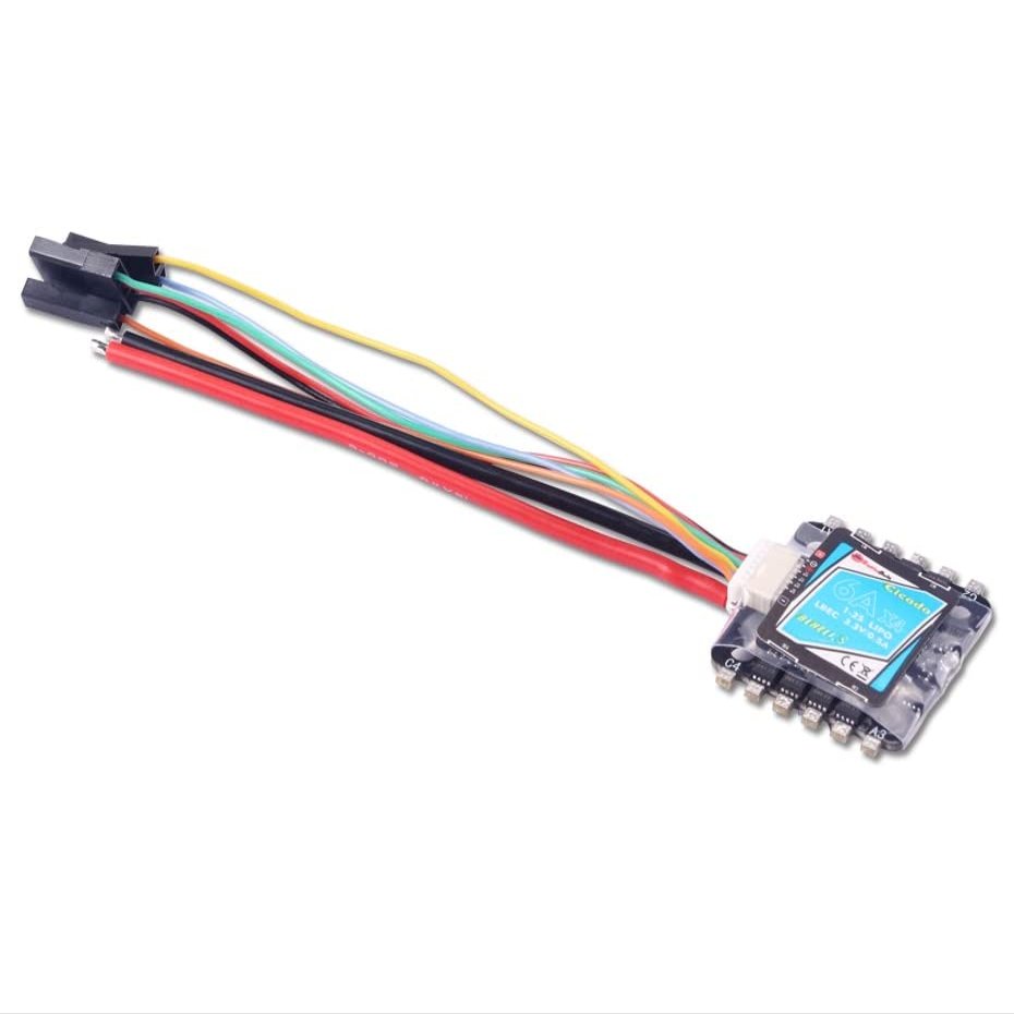 ABZEKH Drone Accessories 20X20mm SunriseModel Cicada for 6A BLHELIS 1-2S for 4in1 Brushless for ESC 0.5A/3.3V BEC for FPV Stack for FPV Freestyle Drones for DIY Parts