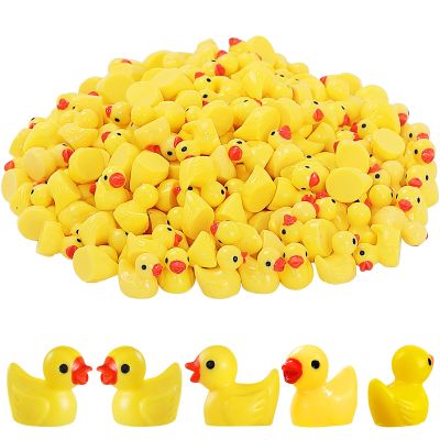 220 Pcs Mini Resin Ducks Bulk, Yellow Tiny Duck Figurines for Miniature Dollhouse Decor, Fairy Garden, Aquarium Landscape, DIY Crafts, Party Favors, Hide & Seek Game, Classroom Activities