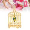 VBESTLIFE Miniature Bird Cage, 1:12 Dollhouse Birdcage Wear Metal Dollhouse Miniature Bird Cage Furniture for Dollhouse Decoration Photography Prop (Gold) view 2