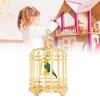 VBESTLIFE Miniature Bird Cage, 1:12 Dollhouse Birdcage Wear Metal Dollhouse Miniature Bird Cage Furniture for Dollhouse Decoration Photography Prop (Gold) view 3