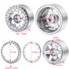 RCLIONS Aluminum Alloy 2.2inch RC Beadlock Wheels Rims 35mm for AXIAL Wraith RR10 TRX4 1/10th RC Crawler Truck Car (Silver) view 3