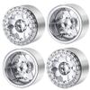 RCLIONS Aluminum Alloy 2.2inch RC Beadlock Wheels Rims 35mm for AXIAL Wraith RR10 TRX4 1/10th RC Crawler Truck Car (Silver) view 4
