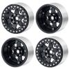 RCLIONS Aluminum Alloy 2.2inch RC Beadlock Wheels Rims 35mm for AXIAL Wraith RR10 TRX4 1/10th RC Crawler Truck Car (Black) view 3