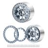 RCLIONS Aluminum Alloy 2.2inch RC Beadlock Wheels Rims 35mm for AXIAL Wraith RR10 TRX4 1/10th RC Crawler Truck Car (Titanium) view 3