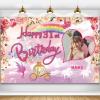 Custom Princess Theme 31st Birthday Party Decorations BannerHappy 31st Birthday Royal Castle Carriage Crown Floral Backdrop Decorations Supplies view 1