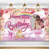 Custom Princess Theme 30th Birthday Party Decorations BannerHappy 30th Birthday Royal Castle Carriage Crown Floral Backdrop Decorations Supplies view 1