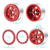 RCLIONS Aluminum Alloy 2.2inch RC Beadlock Wheels Rims 35mm for AXIAL Wraith RR10 TRX4 1/10th RC Crawler Truck Car (Red) view 4