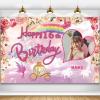 Custom Princess Theme 16th Birthday Party Decorations BannerHappy 16th Birthday Royal Castle Carriage Crown Floral Backdrop Decorations Supplies view 1