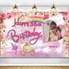 Custom Princess Theme 36th Birthday Party Decorations BannerHappy 36th Birthday Royal Castle Carriage Crown Floral Backdrop Decorations Supplies view 1