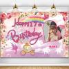 Custom Princess Theme 17th Birthday Party Decorations BannerHappy 17th Birthday Royal Castle Carriage Crown Floral Backdrop Decorations Supplies view 1