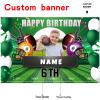 Custom Football Theme 6th Birthday Party Decorations BannerHappy 6th Birthday Football Sports Backdrop Decorations Supplies view 2