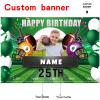 Custom Football Theme 25th Birthday Party Decorations BannerHappy 25th Birthday Football Sports Backdrop Decorations Supplies view 2