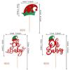 24 PCS Christmas Elf Oh Baby Cupcake Toppers with Glitter Baby Shower Elf Hat Christmas Cupcake Picks for Christmas Theme Gender Reveal Baby Shower Kids Birthday Party Cake Decorations Supplies view 2