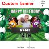 Custom Football Theme 14th Birthday Party Decorations BannerHappy 14th Birthday Football Sports Backdrop Decorations Supplies view 2