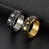 MIKAMU Anxiety Ring for Women Men Stainless Steel Fidget Anxiety Ring 6mm Star Spinner Rings for Women Stress Relieving Reduce Anxiety (Gold, 6) view 4