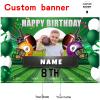Custom Football Theme 8th Birthday Party Decorations BannerHappy 8th Birthday Football Sports Backdrop Decorations Supplies view 2