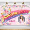 Custom Unicorn Theme 20th Birthday Party Decorations BannerHappy 20th Birthday Unicorn Backdrop Decorations Supplies view 1
