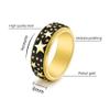 MIKAMU Anxiety Ring for Women Men Stainless Steel Fidget Anxiety Ring 6mm Star Spinner Rings for Women Stress Relieving Reduce Anxiety (Gold, 9) view 2