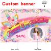 Custom Unicorn Theme 3rd Birthday Party Decorations BannerHappy 3rd Birthday Unicorn Backdrop Decorations Supplies view 2