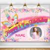 Custom Unicorn Theme 17th Birthday Party Decorations BannerHappy 17th Birthday Unicorn Backdrop Decorations Supplies view 1