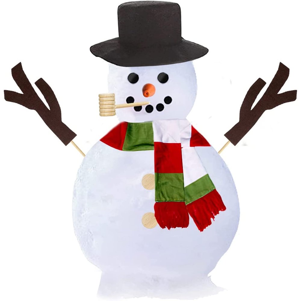 ALKEL Snowman Dressing Kit,15Pcs Snowman Making Building Accessories,Outdoor Fun for Kids & Family