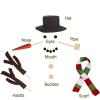ALKEL Snowman Dressing Kit,15Pcs Snowman Making Building Accessories,Outdoor Fun for Kids & Family view 2