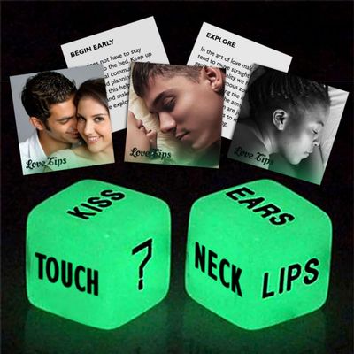 exciting Lives Glow in The Dark Love Dice - Date Night Game from Wife for Couple, Anniversary, Valentines Day, Gift for Him, Her, Husband, Wife, Boyfriend, Girlfriend