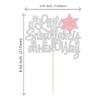 1Pcs A Little Snowflake is on Her Way Cake Topper Pink Snowflake Winter Baby Shower Cake Decoration for Girl Kids Winter Onederland Gender Reveal Party Decorations view 2