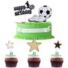 6 Pack Soccer Cake Topper Decorations Kits DIY Soccer Ball Shoes Happy Birthday Cake Picks Sport Football Theme Birthday Party Baby Shower Cake Decorations Kids Boys Men Birthday Party Supplies view 1