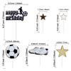 6 Pack Soccer Cake Topper Decorations Kits DIY Soccer Ball Shoes Happy Birthday Cake Picks Sport Football Theme Birthday Party Baby Shower Cake Decorations Kids Boys Men Birthday Party Supplies view 2