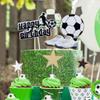 6 Pack Soccer Cake Topper Decorations Kits DIY Soccer Ball Shoes Happy Birthday Cake Picks Sport Football Theme Birthday Party Baby Shower Cake Decorations Kids Boys Men Birthday Party Supplies view 4